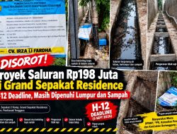 Jelang Deadline, Proyek Saluran Rp198,2 Juta CV. IRZA LI FARDHA di Pontianak Tenggara Tuai Sorotan